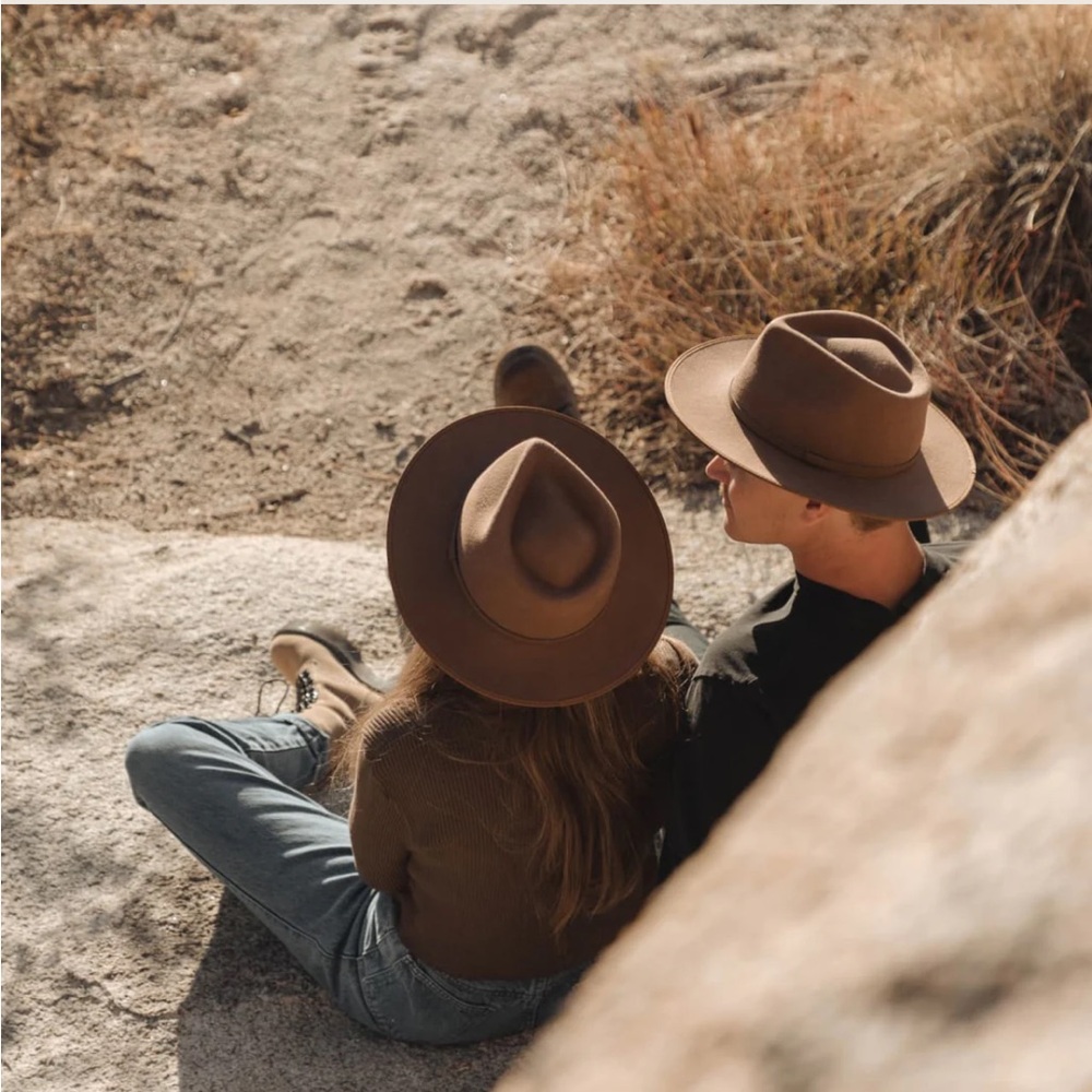 Will + Bear Calloway Tan | Australian Wool Wide Brim Fedora - Picture 9 of 10